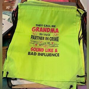 Hand pressed Drawstring Backpack, BN